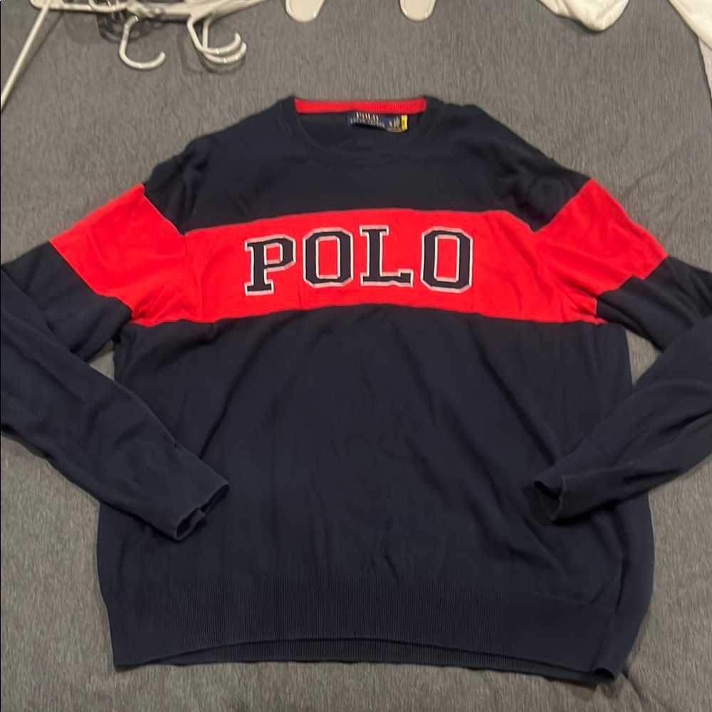 Polo by Ralph Lauren Crewneck Blue Red Sweater